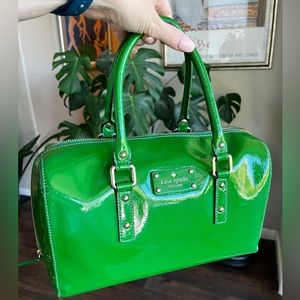 Kate Spade Melinda Satchel Handbag in dark spearmint (Kelly green)